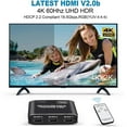 thumbnail image 3 of OZQ3-1 3 Input 1 Output HDMI 2.0 HDCP 2.2 Switcher 4K 60Hz HDMI Video Switcher with Remote Control -, 3 of 5
