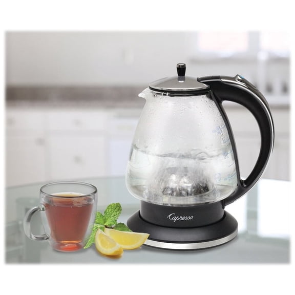 1.42L Electric Kettle Glass - Black/Polished Chrome