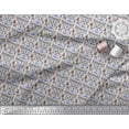 thumbnail image 3 of Soimoi Gray polyester Crepe Fabric Text & Christmas Tree Folk Art Print Sewing Fabric Yard 52 Inch Wide, 3 of 5