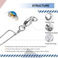 thumbnail image 3 of Rawiri - Broche de pesca con conector de acero inoxidable, broche giratorio para pesca, rodamiento de barril, 3 of 6