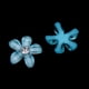thumbnail image 3 of DIY 20 piezas de 9 mm (0,4 pulgadas) Mini flores de resina con diamantes de imitación brillantes de resina plana Azul claro, 3 of 9