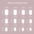 thumbnail image 5 of ONLYEOR Glitter French Tip Press On Nails, Sparkling Silver Design, Medium Square Fake Nails for Party & Daily Wear, 5 of 8