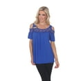 thumbnail image 2 of White Mark Women's Cold Shoulder Bexley Tunic Top, 2 of 5