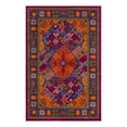 thumbnail image 3 of Unique Loom Calypso Collection Area Rug - Trinidad (4' x 6' Rectangle Fuchsia/Green), 3 of 7