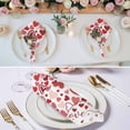 thumbnail image 2 of Cloth Napkins Set of 2 - 20x20 Inches, Red Valentine's Day Washable Reusable Table Napkins, Love Heart Modern Art Watercolor Soft & Absortbent Dining Napkin for Party Wedding Hotel Restaurant, 2 of 8