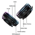 thumbnail image 5 of Fragolucyou Auriculares Inalámbricos Bluetooth-Luces Coloridas, Gran Capacidad de Batería, Plegables, Bluetooth 5.0, Alcance de 10 m, Sonido Envolvente Estéreo, Micrófono Incorporado, Cómodas Orejas F, 5 of 5