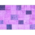 thumbnail image 1 of Ahgly Company Indoor Rectangle Patchwork Purple Transitional Area Rugs, 4' x 6', 1 of 4