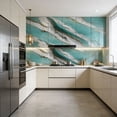 thumbnail image 4 of 15.7"x118" Self-Adhesive Marble Effect Tile Wall Sticker Background,Vinyl Furniture Film ,Waterproof Marble Look Wallpaper for Kitchen,Bathroom,Living Room, 4 of 7