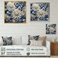 thumbnail image 4 of Designart "Blue Accents: The Beauty Of White And Blue Mums" Chrysanthemums Floater Framed Canvas Prints, 4 of 5