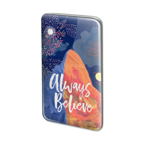 Always Believe Mountain Inspirational Metal Rectangle Lapel Hat Pin Tie Tack Pinback