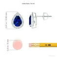 thumbnail image 2 of ANGARA Lab Grown 1.5 Ct Blue Sapphire Halo Stud Earrings for Women in 14K White Gold (Size-7x5mm) | September Birthstone, Anniversary, Jewelry Gift for Women | Lab-Grown Blue Sapphire Earrings, 2 of 5