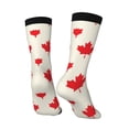 thumbnail image 3 of Goofa Happy Canada Day Printed Men's Crew Socks, Soft Durable Breathable Moisture-Wicking with Odor Control Cotton socks, 3 of 9