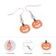 thumbnail image 2 of 1 juego de 4 pares de pendientes de Halloween tallados huecos Pendientes de calavera Pendientes de calavera tallada Accesorios de Halloween (calabaza), 2 of 8