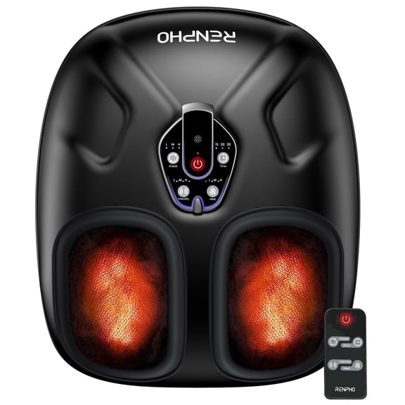 RENPHO Foot Massager with Heat Shiatsu Foot Massager Machine for Neuropathy Pain and 10 Air Compression, Fsa Hsa Eligible, Gifts for Women Men