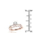 thumbnail image 3 of Ladies 14K Natural 0.7 Ctw Diamond Designer Engagement Ring Set For Her (Rose Gold Size 5.5), 3 of 3