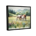 thumbnail image 4 of Stupell Industries Horses in Spring Meadow Animals & Insects Painting Black Floater Framed Canvas Art Print Wall Art, 31 x 25, 4 of 10