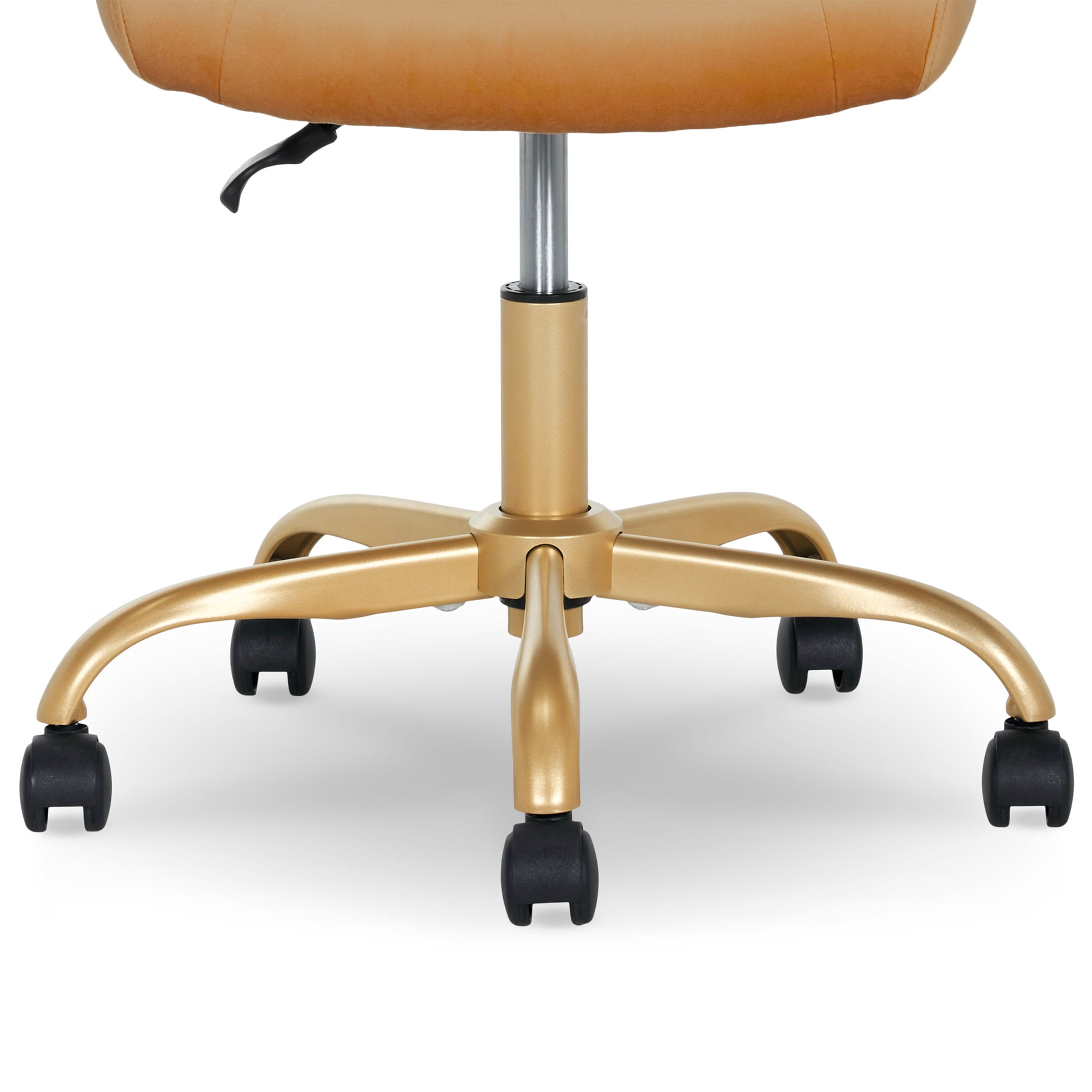 Mainstays Plush Velvet Office Chair, Dusty Gold