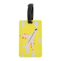 Unique Bargains 1 Pc Airplane Clouds Luggage Tag for Travelling Yellow