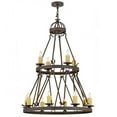 thumbnail image 4 of Meyda Tiffany 154642 Lakeshore 12 Light 36" Wide Taper Candle Style Chandelier - Rust, 4 of 7