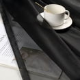 thumbnail image 3 of Sheer Curtains Set of 2, 54" X 84" Window Solid Sheer Curtain Drapes Rod Pocket Top Panels for Bedroom Living Room Kitchen Color: Black, 3 of 4