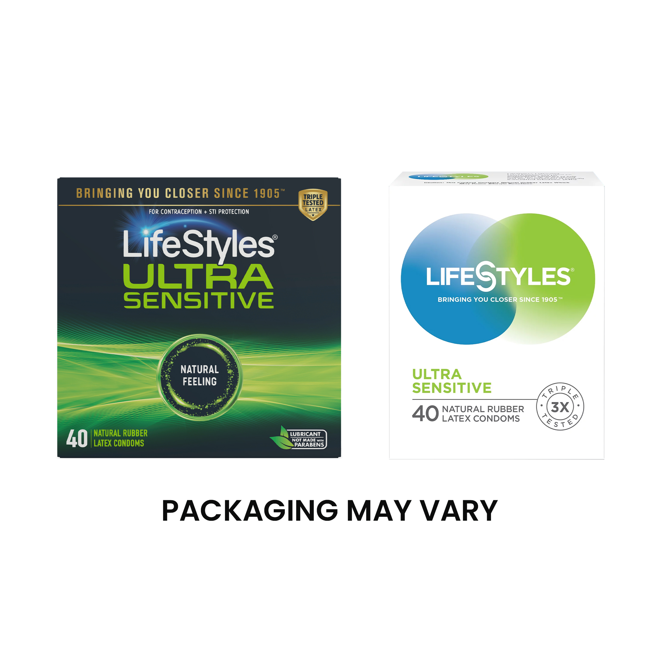 LifeStyles Ultra-Sensitive Lubricated Latex Condoms, 40 Count - image 2 of 7