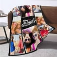 thumbnail image 4 of Personalized Besties Blanket with Photo Collage - Customized Throw Blanket with Pictures - Soft BFF Blanket for Bestie/Friend/Family Memorial Gifts, 30"x40" Blankets, 4 of 5