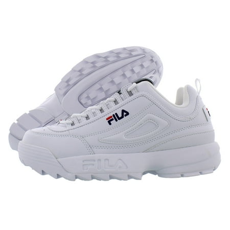 Fila Men's Disruptor Ii Preium White / Navy Red Ankle-High Leather Sneaker - 9.5M
