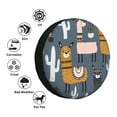 thumbnail image 4 of Naloa Llama and Cactus PVC Leather Spare Tire Wheel Cover for Car Truck SUV Camper Trailer Universal Fit many size15 inch, 4 of 6