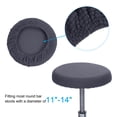 thumbnail image 3 of Uxcell 11" Round Bar Stool Covers, Washable Elastic Stool Cushion Cover for Kitchen Living Room Dark Gray, 3 of 7