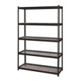 thumbnail image 1 of Pemberly Row Riveted Wire Deck Metal Shelving 5-Shelf 18Dx48Wx72H in Black, 1 of 6