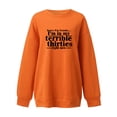 thumbnail image 2 of Gibobby Sudadera oversize mujer Sudadera suelta casual con estampado navideño de manga larga con cuello redondo para mujer blusa grande de manga larga(Naranja,G), 2 of 3