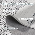 thumbnail image 3 of SIXHOME 2'x8' Area Rugs for Living Room Washable Rugs Boho Area Rug Neutral Geometric Moroccan Carpet Soft Distressed Indoor Rugs for Bedroom Dining Room Office Bohemian Home Decor Black, 3 of 6