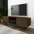 thumbnail image 2 of Stafford Mid-Century Modern Solid Wood Brown Tv Stand for 35/72 inch TV, 2 of 8