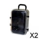thumbnail image 1 of 2X mini maletas caja miniatura Colamx almacenamiento de joyería fácil de llevar negro 2 piezas, 1 of 8