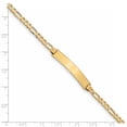thumbnail image 2 of 14k Flat Figaro Link ID Bracelet (Weight: 4.52 Grams, Length: 7 Inches), 2 of 2
