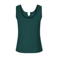 thumbnail image 4 of Besolor Women's Tank Tops V Neck Casual Summer Sleeveless Blouses Solid Color Loose Basic T Shirts, 4 of 5