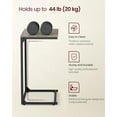 thumbnail image 2 of VASAGLE C-Shaped End Table with Space-Saving Design, Industrial Side Table for Sofa, Couch or Bedside, Easy Assembly, Adjustable Feet, Greige and Classic Black, 2 of 5