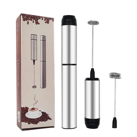 

Fovolat Handheld Milk Frother - Stainless Steel Drink Mixer - Electric Foam Maker with Powerful Motor Easy to Clean Multifunctional Hand Blender for Coffee Latte Hot Chocolate