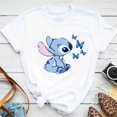 thumbnail image 3 of Camiseta de algodón con dibujos animados divertidos de Lilo y Stitch de Disney Kawaii para niños, camiseta con gráfico de manga linda de Stitch, ropa de calle, camisetas superiores, 3 of 5
