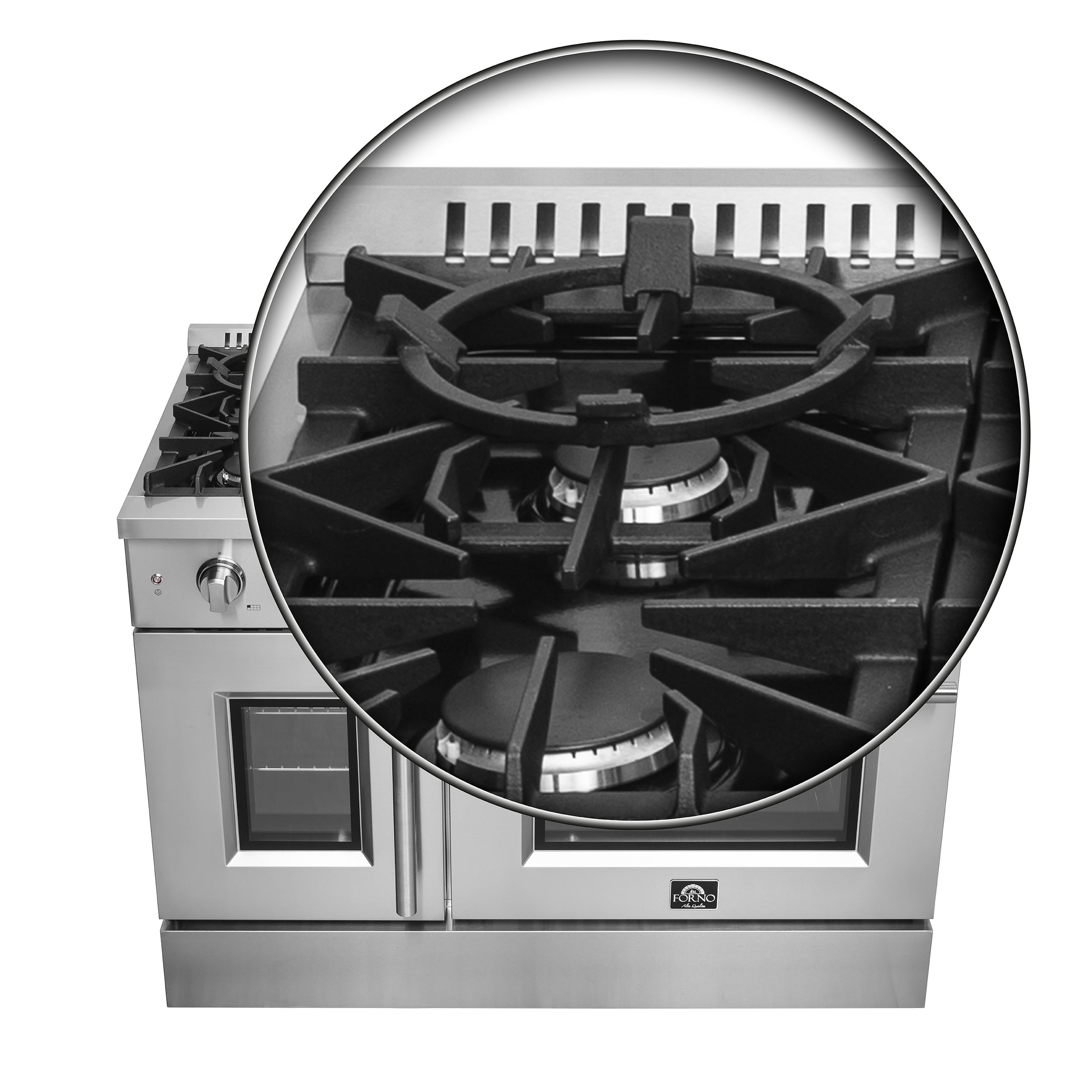 FORNO Galiano 48" Freestanding French Door Gas Range