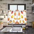 thumbnail image 4 of Yayeee Kitchen Curtains Tier Pair Light Filtering 27"x36" Rod Pocket Short Cafe Window Panel, Orange Leaves, 4 of 7