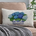 thumbnail image 6 of Blue Hydrangea Throw Pillow Covers 12x20 Inch Chinoiserie Ginger Jar Vintage Floral Outdoor Grandmillenial Lumbar Decorations Decorative Throw Pillows Cases for Home Living Room Couch Decor, 6 of 6
