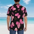 thumbnail image 6 of Kll Men'S Hawaiian Shirt Short Sleeve Button Down Beach Shirts-Girl Butterfly, 6 of 8