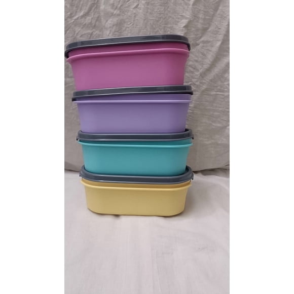 Tupperware Ensemble de 4 Boîtes à Lunch Multicolores, Contenants de Rangement pour Aliments, Coffret Cadeau