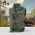 thumbnail image 1 of LOVZFMLL Vestes pour Hommes Minces Sports Multi-Poches Décontractés Amples Alpinisme Outils Vestes Extérieures, 1 of 4