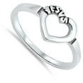 thumbnail image 4 of Jesus Loves You Heart Purity Promise Ring .925 Sterling Silver Band Jewelry Female Male Size 8, 4 of 4