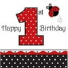 Ladybug 1st Birthday Napkins (16-pack)