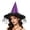 Purple*, variant on RUTAYY Women's Halloween Witch Hat Spider Web Print Star Mesh Veil Wide Brim Party Hats Orange