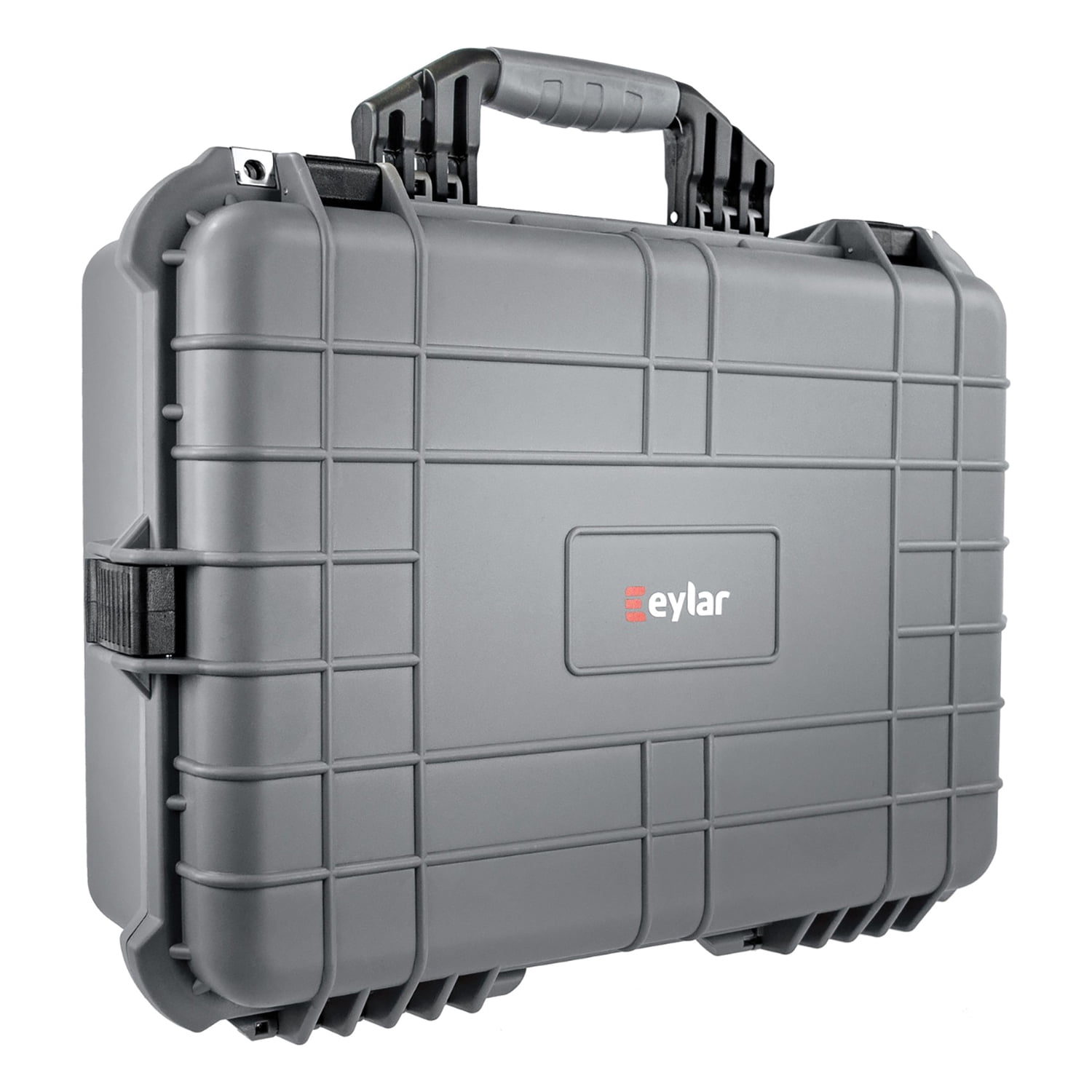 eylar SA00002 Large Waterproof and Shockproof Gear Hard Case with Foam Insert (Gray), SA00002-GRA