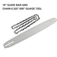 thumbnail image 1 of Bgsha 18" Guide Bar+Chain 0.325" .058" Guage 72DL For 62CC 58CC 52CC Chainsaw, 1 of 9